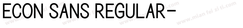 Econ Sans Regular字体转换
